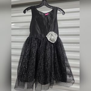 Elegant Black and Silver Kids Costume Dress